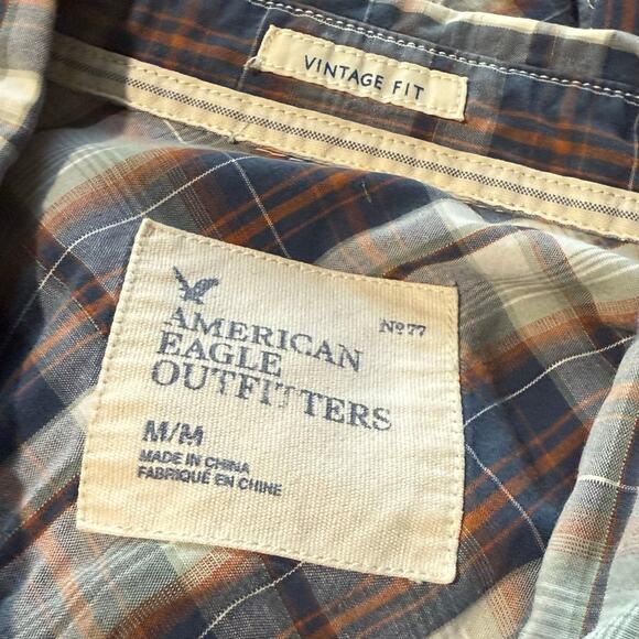 American Eagle Vintage Fit Western Pearl Snap Button Down - Medium - Picture 5 of 7